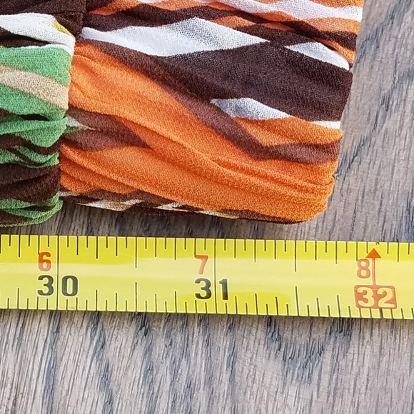 AVA JAMES Multicolor Striped Diamind Pattern Skirt - Picture 15 of 16